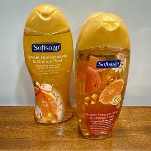 3 Softsoap Sweet honeysuckle Orange‎ Real Extract Moisturizing BodyWash 20fl